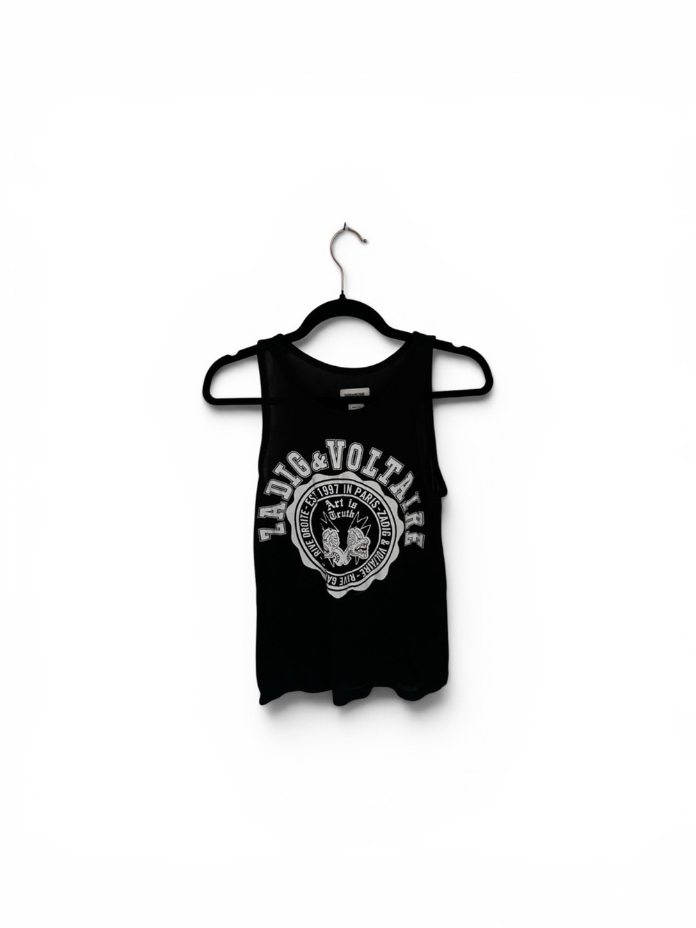 Zadig & Voltaire Black Graphic Logo Tank Top